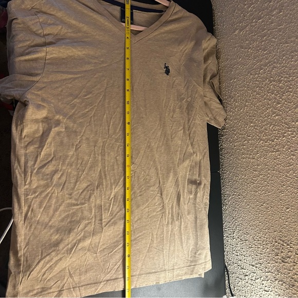 US Polo ASSN Shirt Men's Solid Beige Embroidered Logo Short Sleeve Size M - Picture 6 of 8